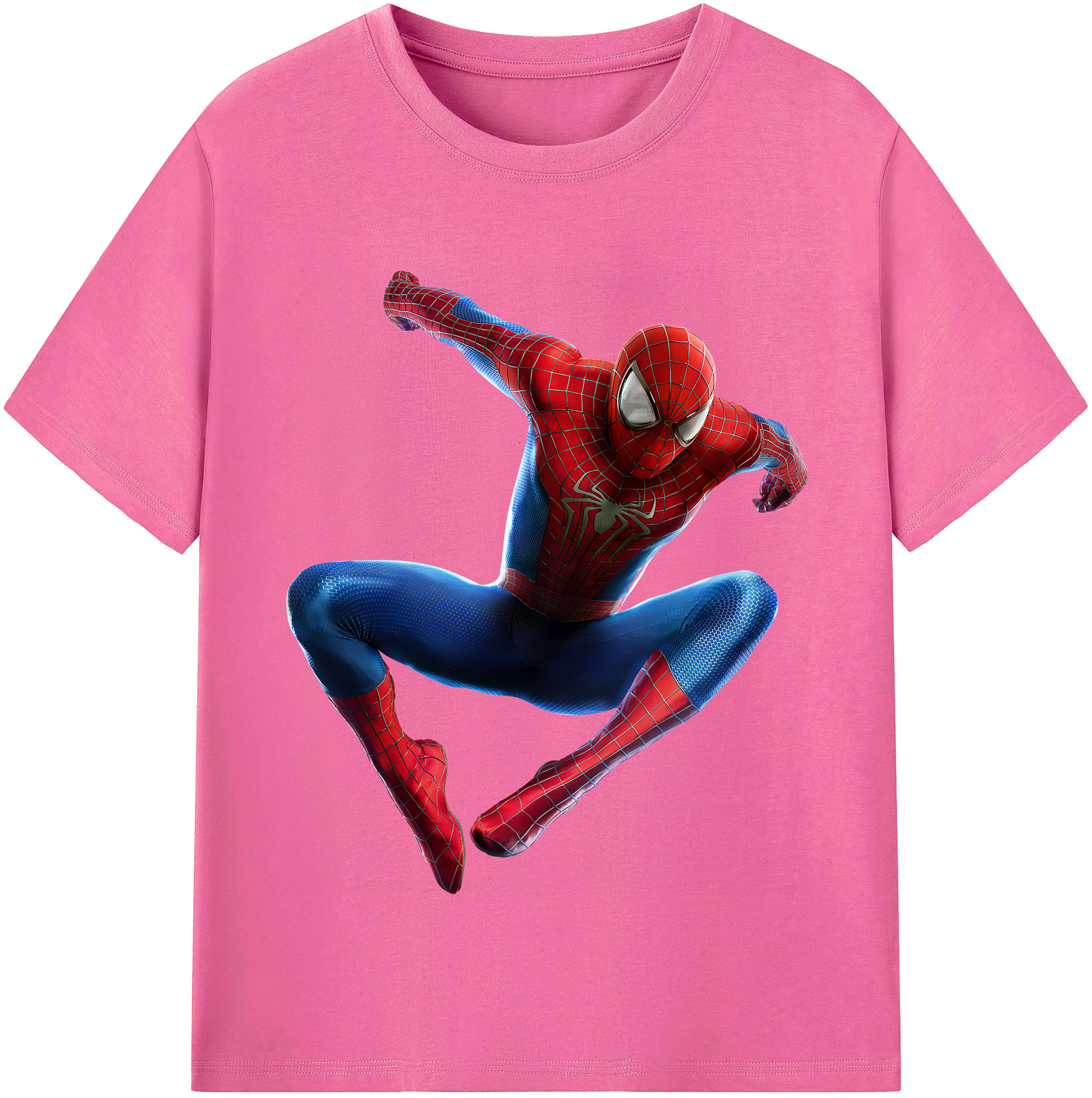 （画像用） Spider Man スパイダーマン レディースカジュアルプリントTシャツ（綿100％）
